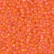 Miyuki rocailles Perlen 11/0 - Matted transparent orange ab 11-138FR
